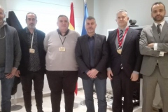 Reunión en la Moncloa con el secretario de Estado de Comunicación, Miguel Angel Oliver, junto a compañeros de la Red de Colegios Profesionales de Periodistas.