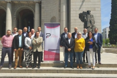 En la constitución de la Red de Colegios Profesionales de Periodistas que tuvo lugar en verano de 2018 en Madrid.