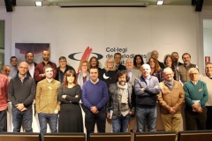 Reunión de la Red de Colegios Profesionales de Periodistas en la sede del Colegio de Periodistas de Cataluña